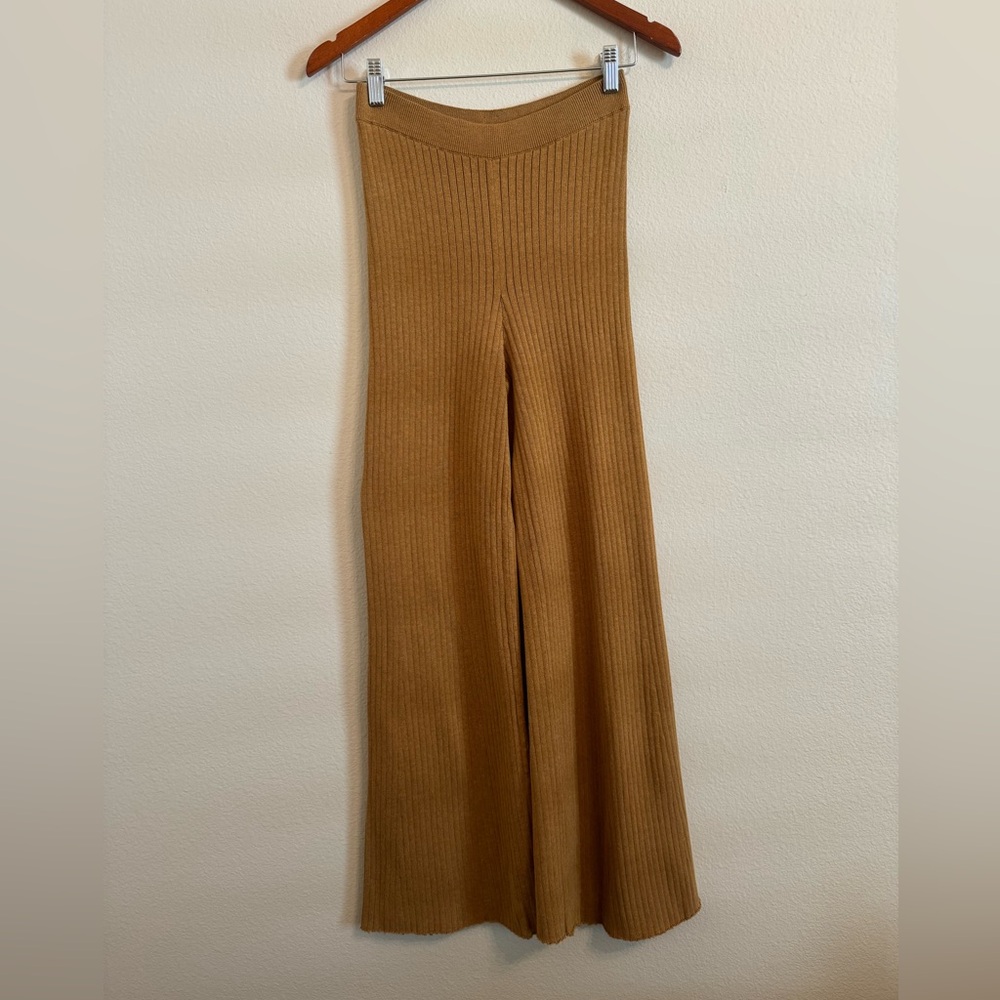 Free People Ribbed Knit Flare Pants